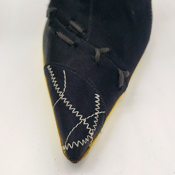 GIUSEPPE ZANOTTI SIZE 39 COLOR BLACK SILK FABRIC 100% AUTHENTIC USED ITEM - Picture 8 of 10